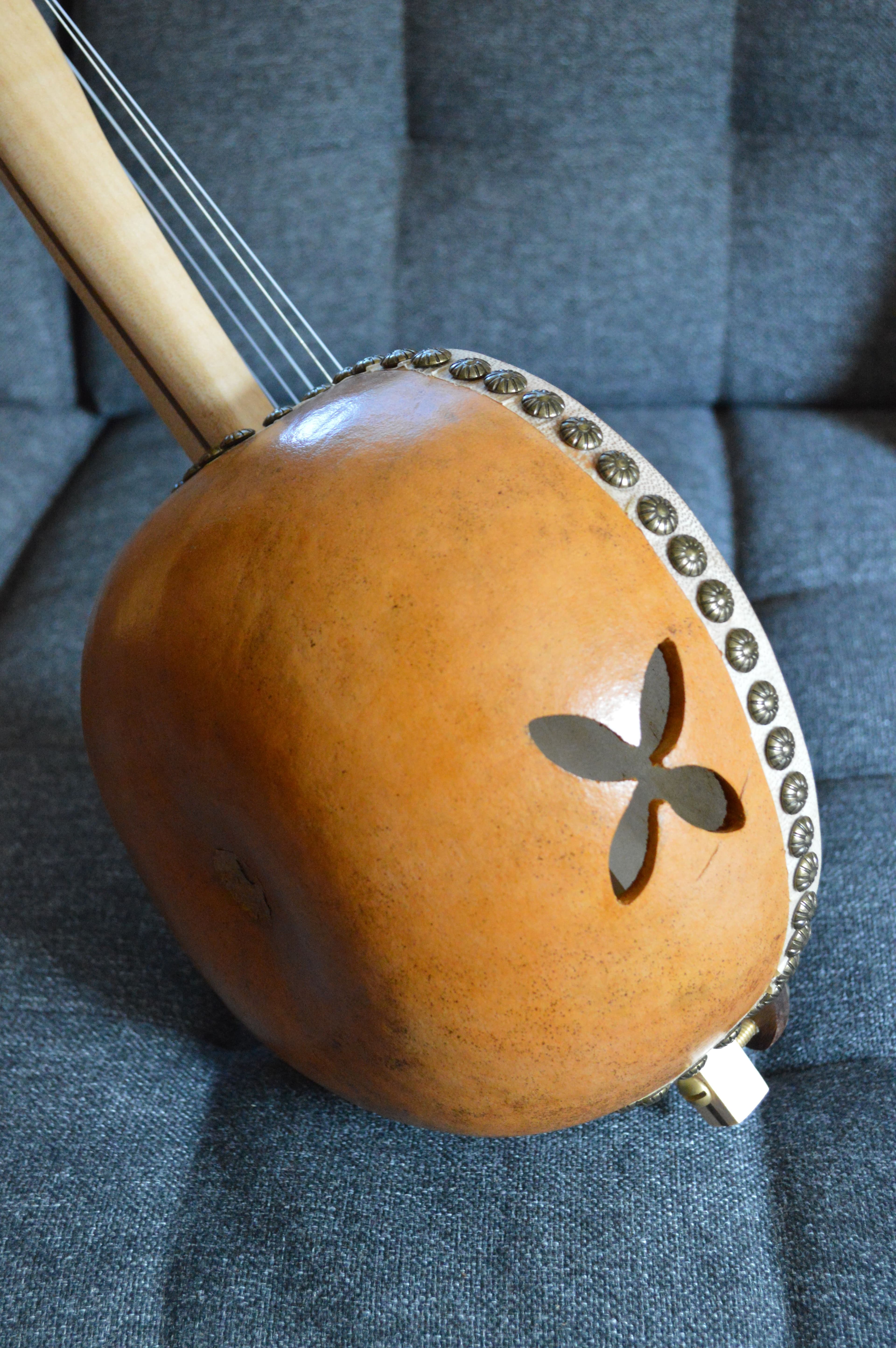 Maple banjo gourd side