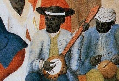 Detail from "The Old Plantation" painting