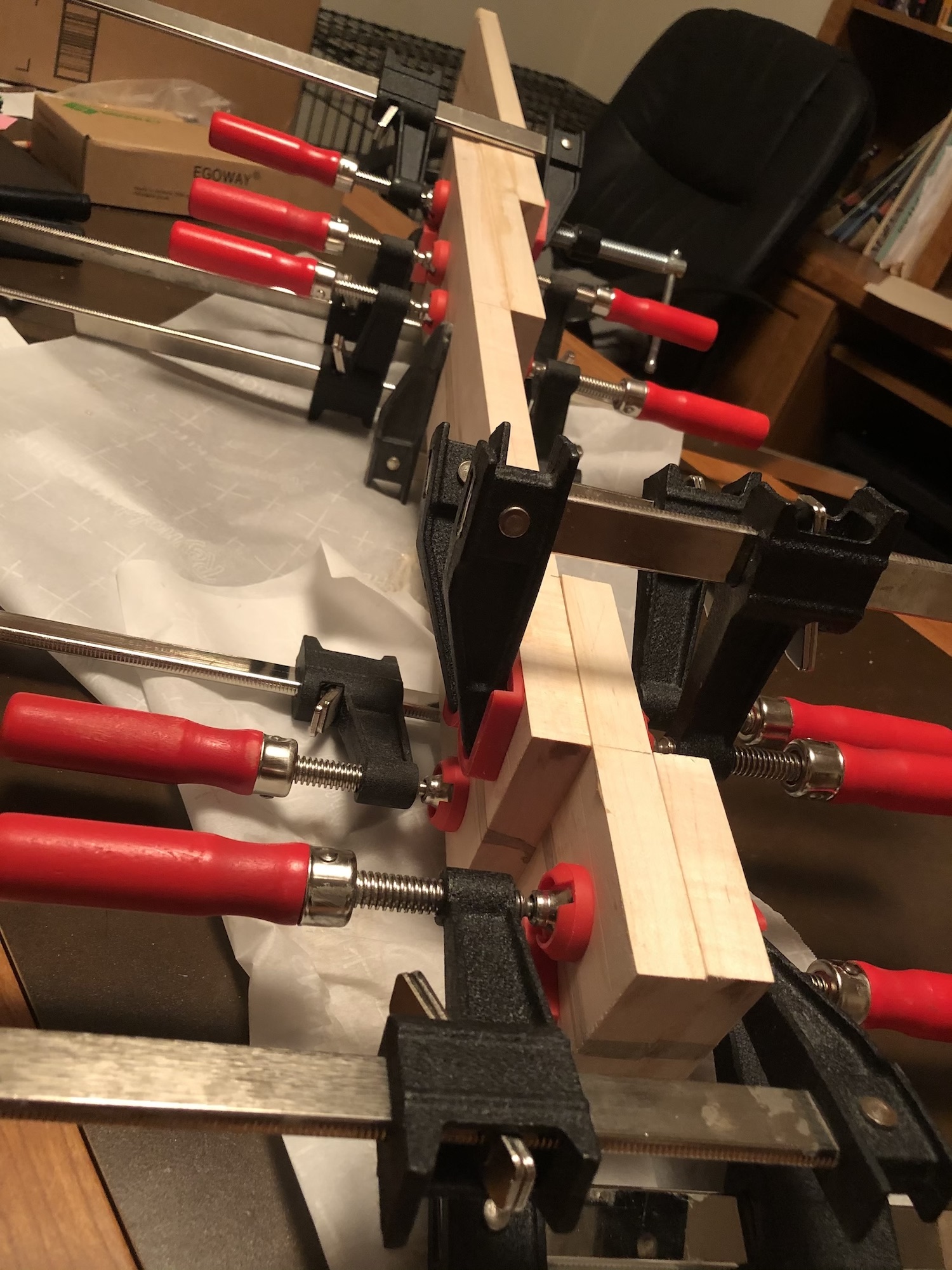 Clamping and gluing (another view)
